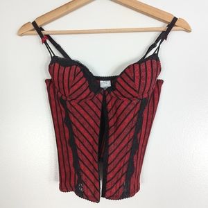 H&M corset red and black